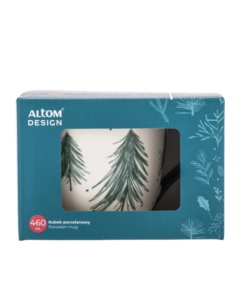 Zdjęcie: Kubek choinka zielona 460 ml z dekoracją na uchu ALTOM DESIGN