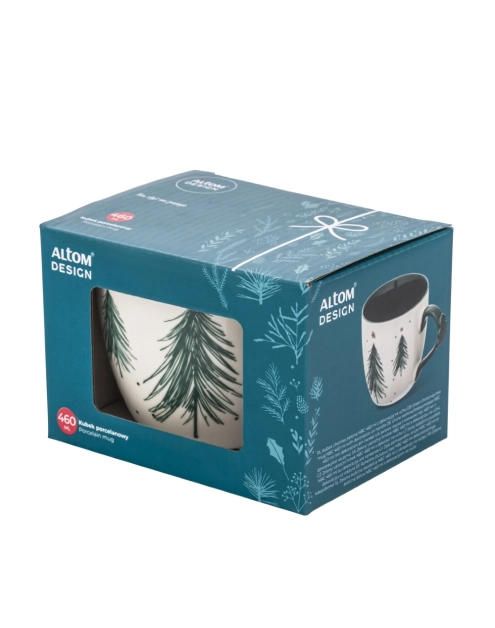 Zdjęcie: Kubek choinka zielona 460 ml z dekoracją na uchu ALTOM DESIGN