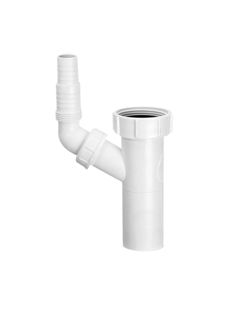 Zdjęcie: Przedłużka do syfonu zlewozmywakowego 1.1/2 x40 mm z podłączeniem do pralki lub zmywarki MCALPINE