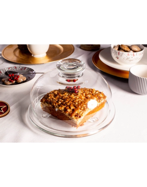 Zdjęcie: Pojemnik na ser ze szklanym spodem średnica 22 cm EDWANEX