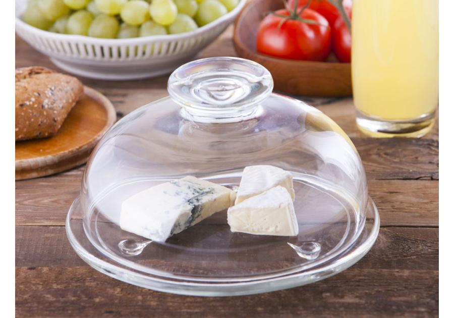 Zdjęcie: Pojemnik na ser ze szklanym spodem średnica 22 cm EDWANEX