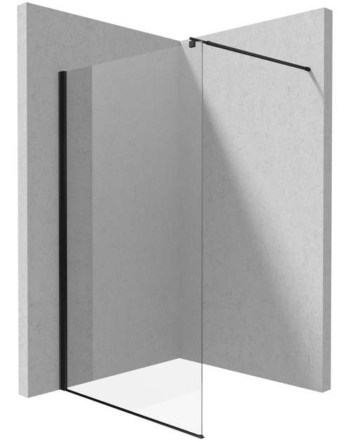 Zdjęcie: Ścianka prysznicowa walk-in systemu Kerria Plus 120 cm Kerria Plus nero DEANTE