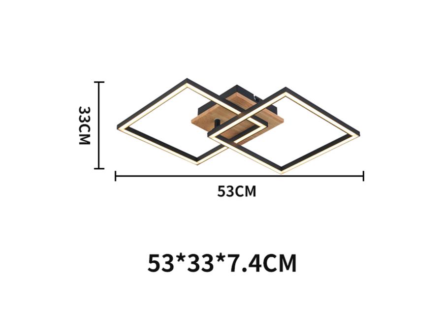 Zdjęcie: Plafon Alma 2K Wood LED ADRILUX