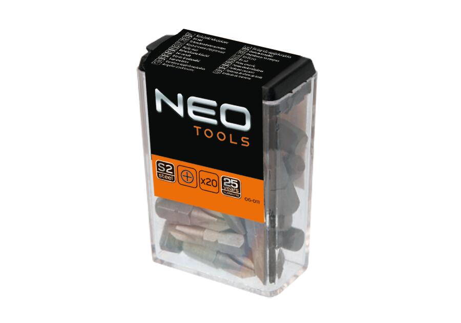 Zdjęcie: Końcówki wkrętakowe PH2 x 25 mm, 20 sztuk NEO