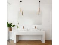 Zdjęcie: Umywalka nablatowa Florina Trend 51 cm, efekt marmuru, biały mat INVENA