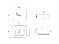 Zdjęcie: Umywalka nablatowa Florina Trend 51 cm, efekt marmuru, biały mat INVENA