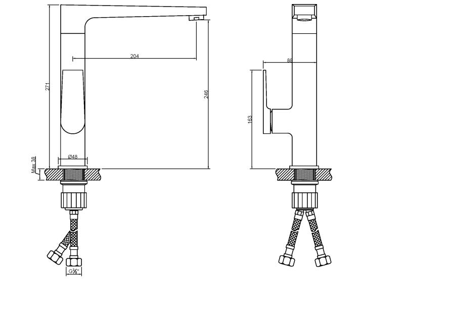 Zdjęcie: Bateria zlewozmywakowa Midnight złota INVENA