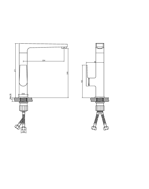 Zdjęcie: Bateria zlewozmywakowa Midnight złota INVENA