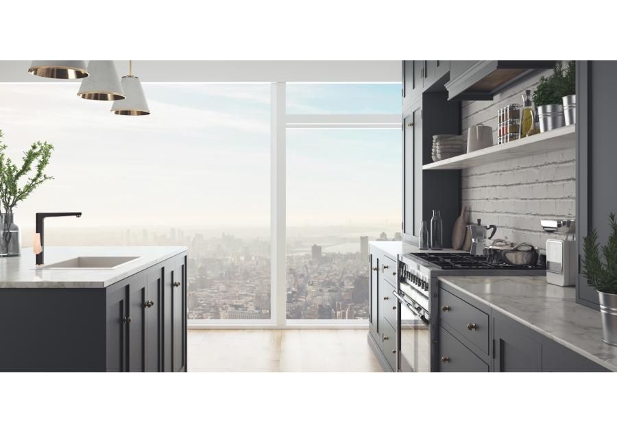 Zdjęcie: Bateria zlewozmywakowa Midnight złota INVENA