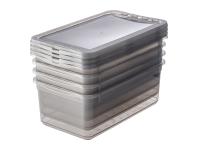 Zdjęcie: Zestaw pojemników clearbox Bea 4x5,5 L crystal grey KEEEPER