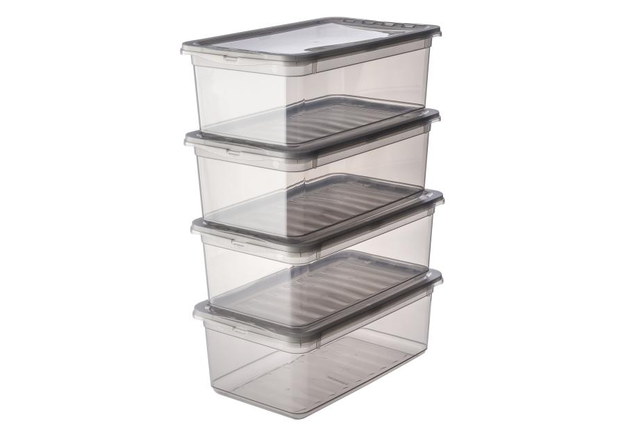 Zdjęcie: Zestaw pojemników clearbox Bea 4x5,5 L crystal grey KEEEPER