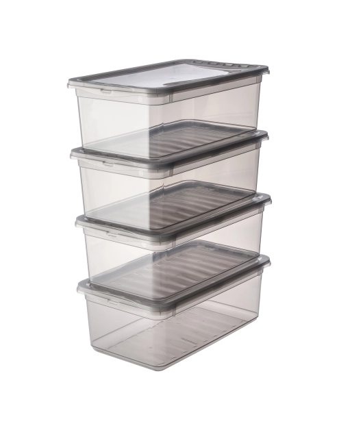 Zdjęcie: Zestaw pojemników clearbox Bea 4x5,5 L crystal grey KEEEPER