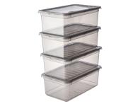 Zdjęcie: Zestaw pojemników clearbox Bea 4x5,5 L crystal grey KEEEPER
