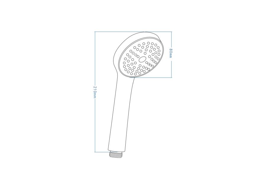 Zdjęcie: Słuchawka natryskowa 1-funkcyjna Neo Loco Chrom DEANTE