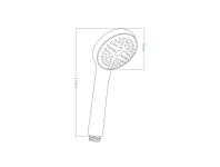 Zdjęcie: Słuchawka natryskowa 1-funkcyjna Neo Loco Chrom DEANTE