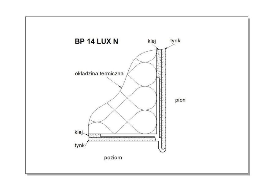 Zdjęcie: Okapnik PVC z siatką podtynkową BP14 lux BELLA-PLAST