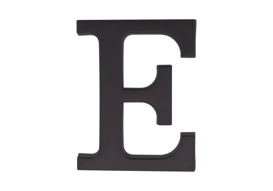 Zdjęcie: Litera "E" plastikowa czarna 90 mm METRO
