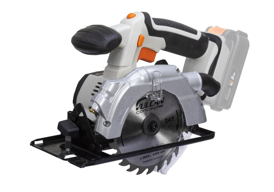 Zdjęcie: Pilarka tarczowa, 140mm,  bez aku/ład. connect 20V, VULCAN