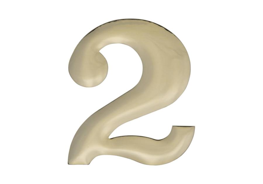 Zdjęcie: Cyfra 2 kolor mosiądz 37 mm METRO