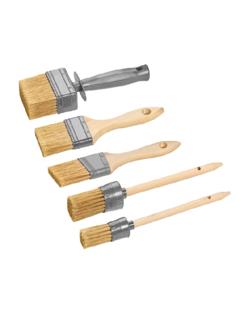 Zdjęcie: Zestaw 5-częściowy, PHP-BE, pędzel płaski 60 ścięty 40, okrągły 4, mini ławkowiec 30 CIRET