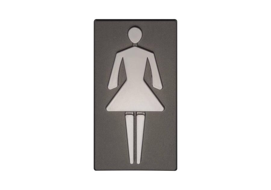 Zdjęcie: Oznaczenie Inv WC grafit dziewczynka DOMINO