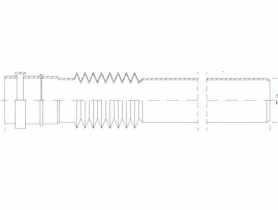 Króciec kombi nieregularny k.fi 40 L-500 mm biały AKCES