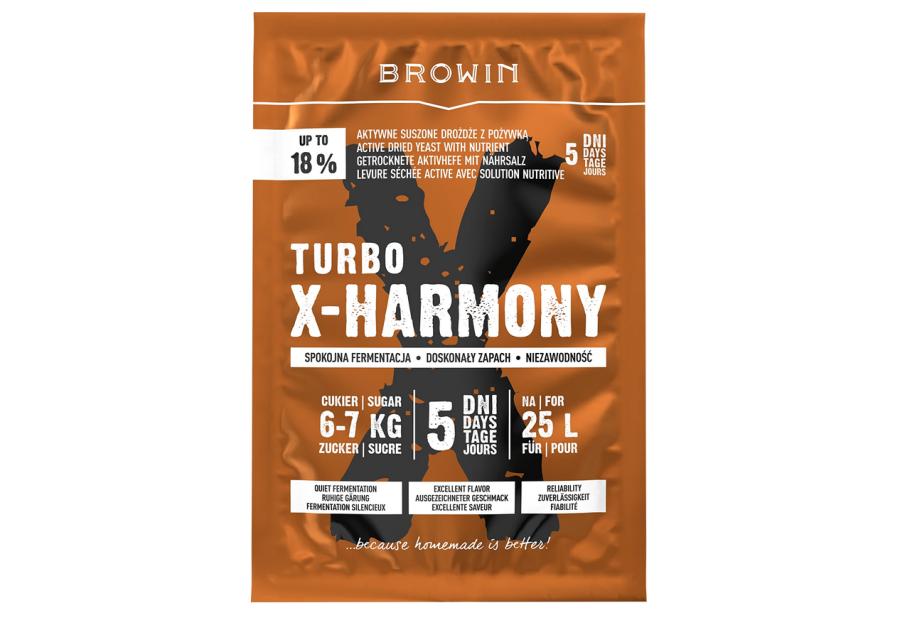 Zdjęcie: Drożdże Turbo X-Harmony 25 L, 138 g 403203 BROWIN