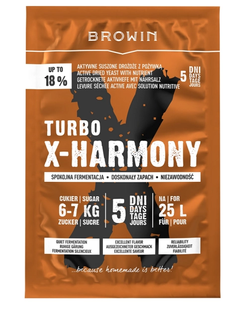 Zdjęcie: Drożdże Turbo X-Harmony 25 L, 138 g 403203 BROWIN