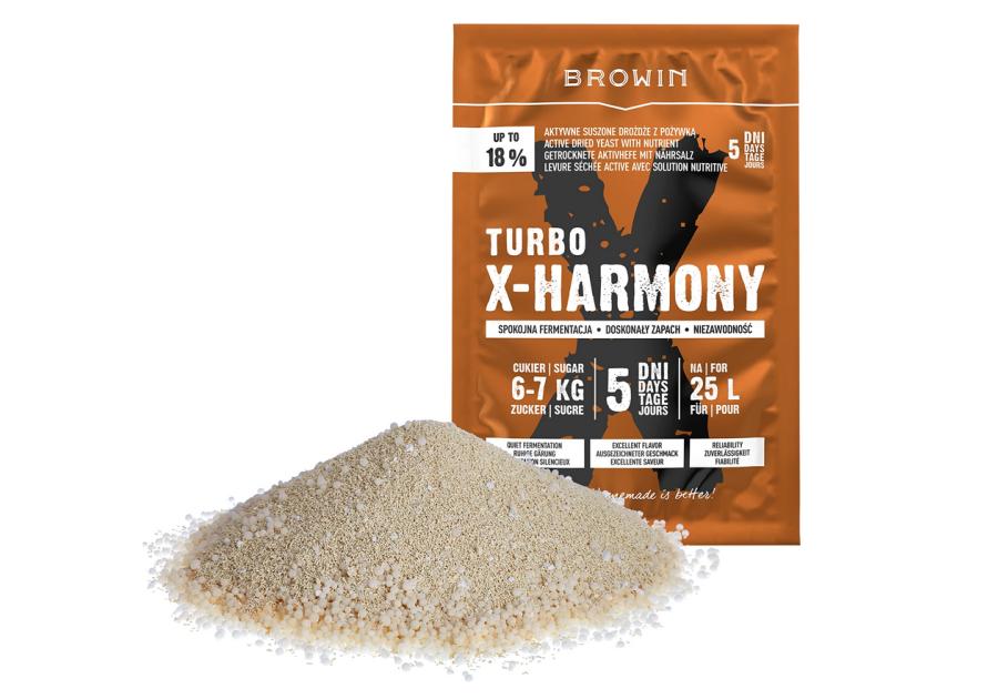 Zdjęcie: Drożdże Turbo X-Harmony 25 L, 138 g 403203 BROWIN