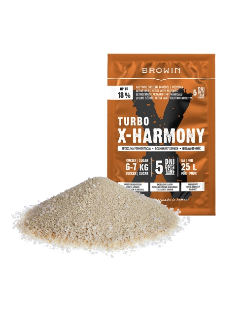 Zdjęcie: Drożdże Turbo X-Harmony 25 L, 138 g 403203 BROWIN