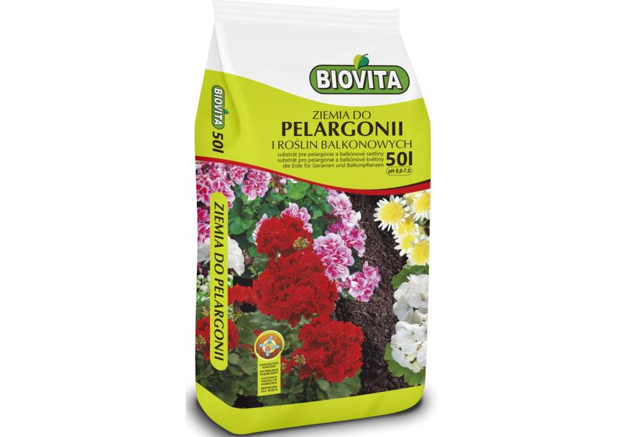 Zdjęcie: Ziemia do pelargonii i roślin balkonowych 50 L BIOVITA