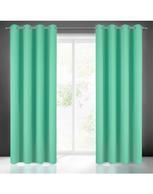 Zdjęcie: Zasłona gotowa Rita 140x250 cm miętowy EUROFIRANY