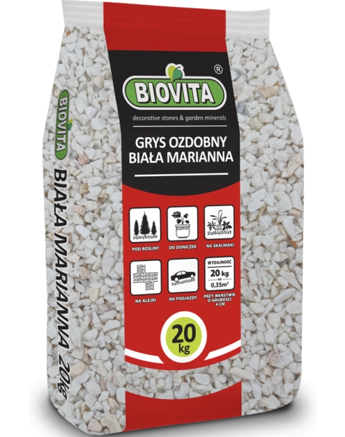 Zdjęcie: Grys Biała Marianna 8-16mm 20 Kg BIOVITA