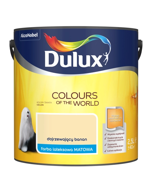 Zdjęcie: Farba do wnętrz Kolory Świata 2,5 L dojrzewający banan DULUX