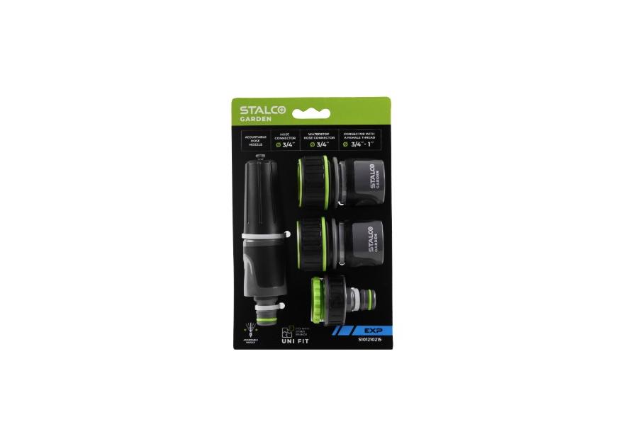 Zdjęcie: Zestaw 4-elementowy z dyszą zraszającą 3/4" EXP STALCO GARDEN