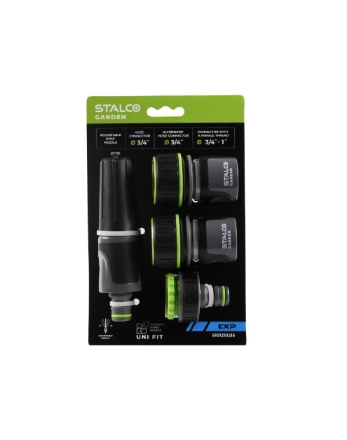 Zdjęcie: Zestaw 4-elementowy z dyszą zraszającą 3/4" EXP STALCO GARDEN