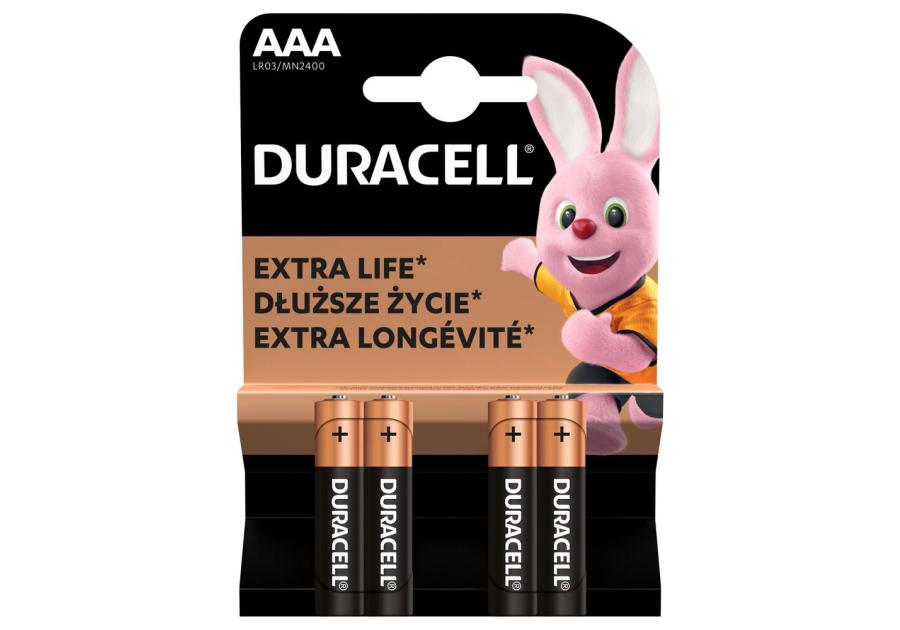 Zdjęcie: Baterie alkaiczne AAA LR03 4 szt. DURACELL