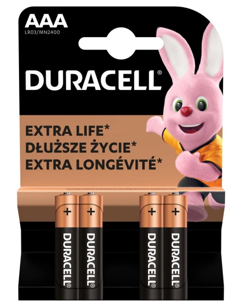 Zdjęcie: Baterie alkaiczne AAA LR03 4 szt. DURACELL