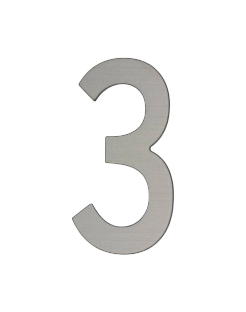 Zdjęcie: Cyfra 3 samoprzylepna 50 mm srebrny szczotkowany METRO