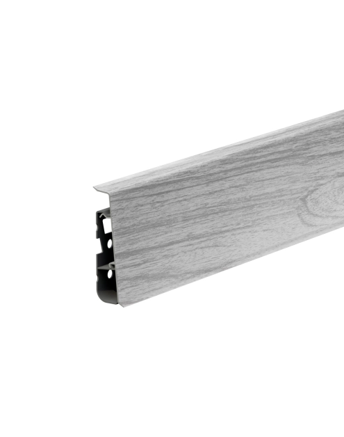 Zdjęcie: Listwa przypodłogowa PVC Hi Line Prestige 2,2x7,5 cm 2,50 m Dąb Szary Jasny Mat CEZAR