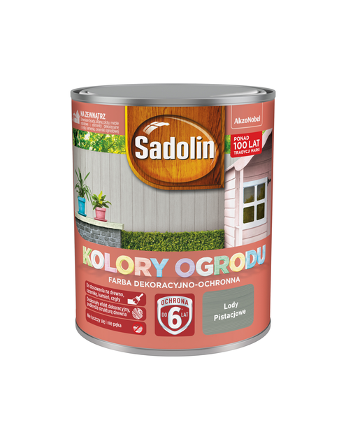 Zdjęcie: Farba do drewna Kolory ogrodu 0,7 L lody pistacjowe SADOLIN