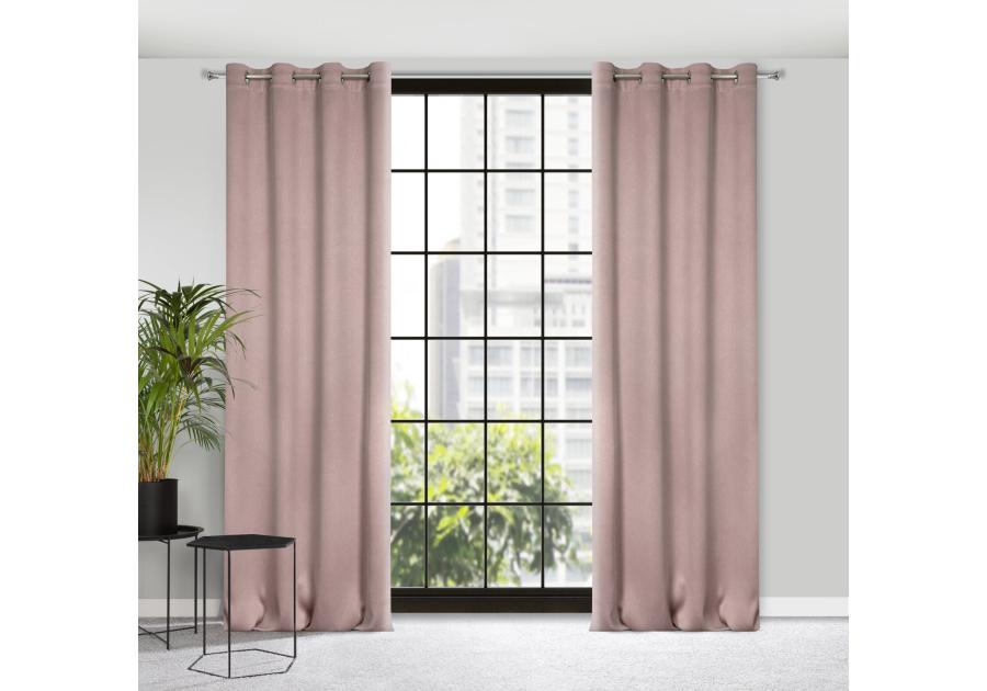 Zdjęcie: Zasłona gotowa Carlo 135 x 250 cm pudrowy róż EUROFIRANY