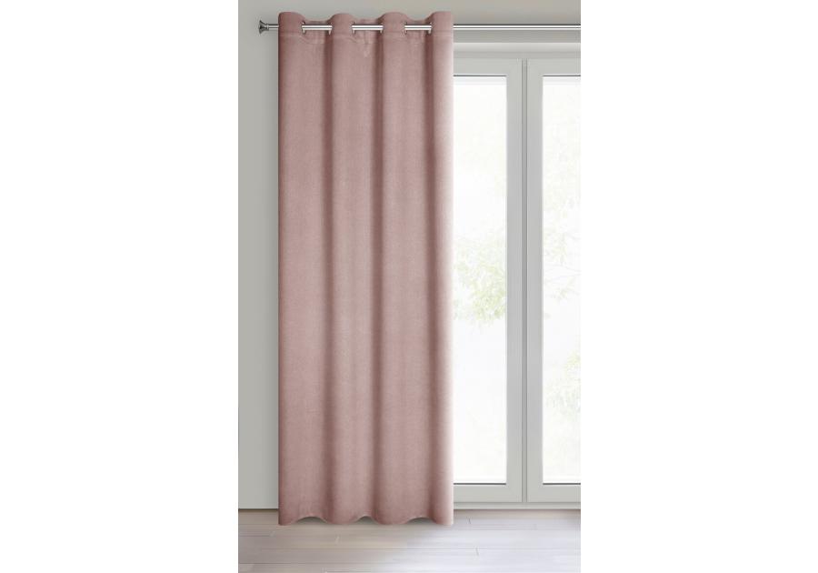 Zdjęcie: Zasłona gotowa Carlo 135 x 250 cm pudrowy róż EUROFIRANY