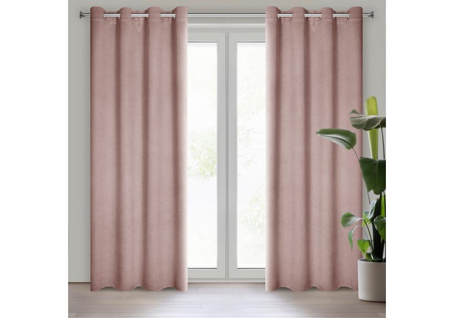 Zdjęcie: Zasłona gotowa Carlo 135 x 250 cm pudrowy róż EUROFIRANY