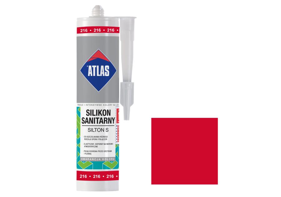 Zdjęcie: Silikon sanitarny Silton S czerwony ATLAS