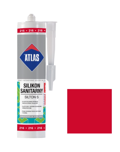 Zdjęcie: Silikon sanitarny Silton S czerwony ATLAS