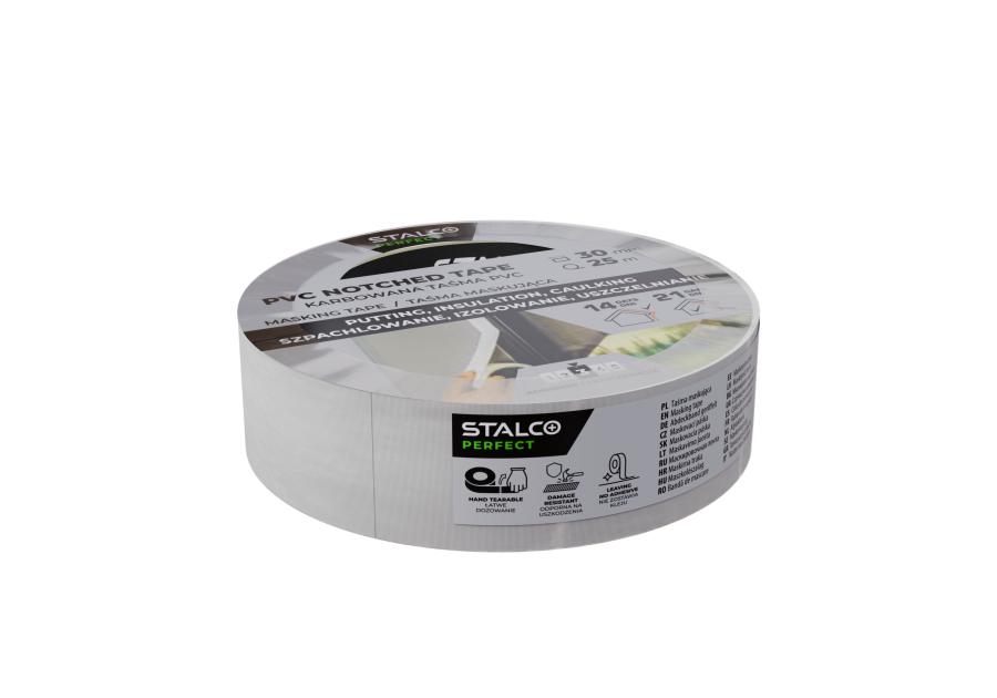 Zdjęcie: Taśma maskująca PVC karbowana 30 mm x 25 m PERFECT