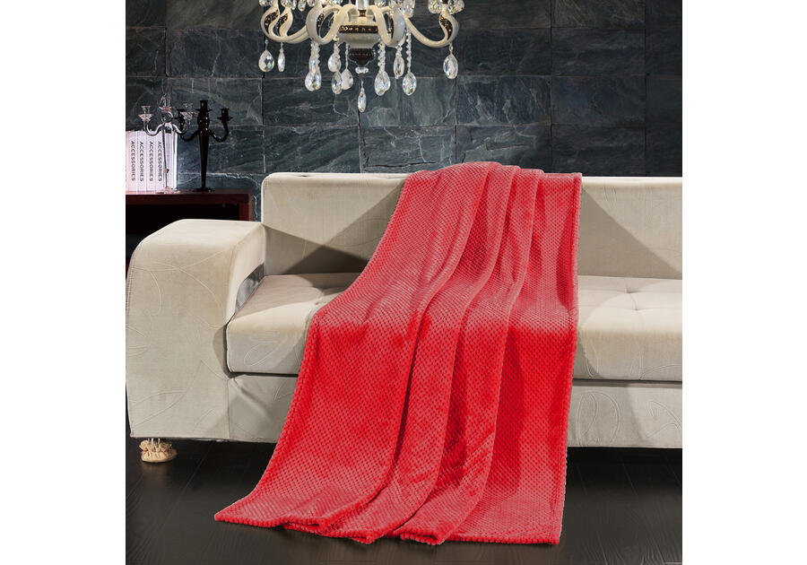 Zdjęcie: Koc Henry red 170x210 cm DECOKING