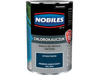 Zdjęcie: Emalia do metalu i betonu Chlorokauczuk niebieski gorczycowy wysoki połysk 0,9 L NOBILES