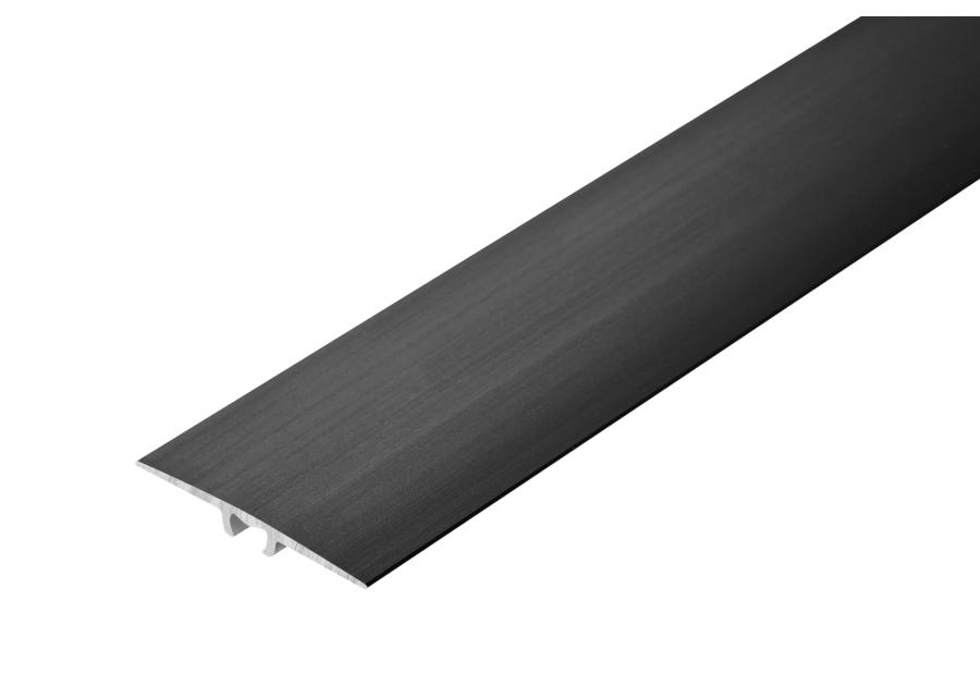 Zdjęcie: Listwa ochronna AL wcisk płaski 35 mm 5w1 klejona L= 1,86 m Czarny anoda mat CEZAR